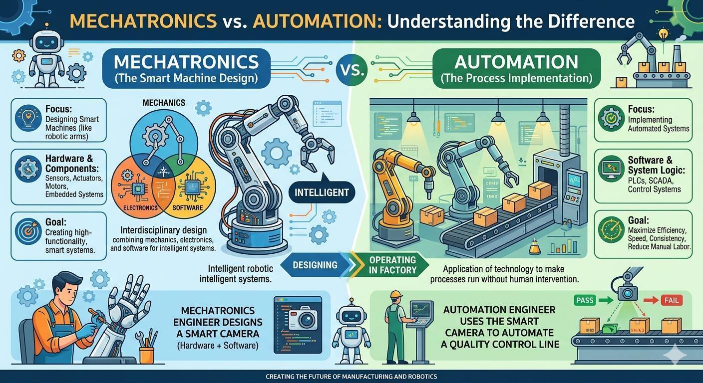 Mechatronics vs Automation — Understanding the Difference