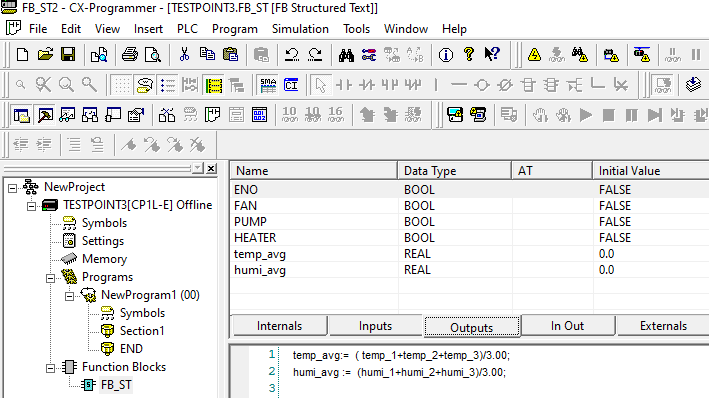 Structured Text editor in CX-Programmer