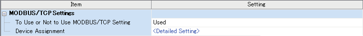GX Works3 MODBUS Device Allocation Parameter