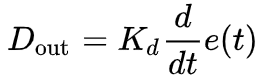 PID derivative term formula